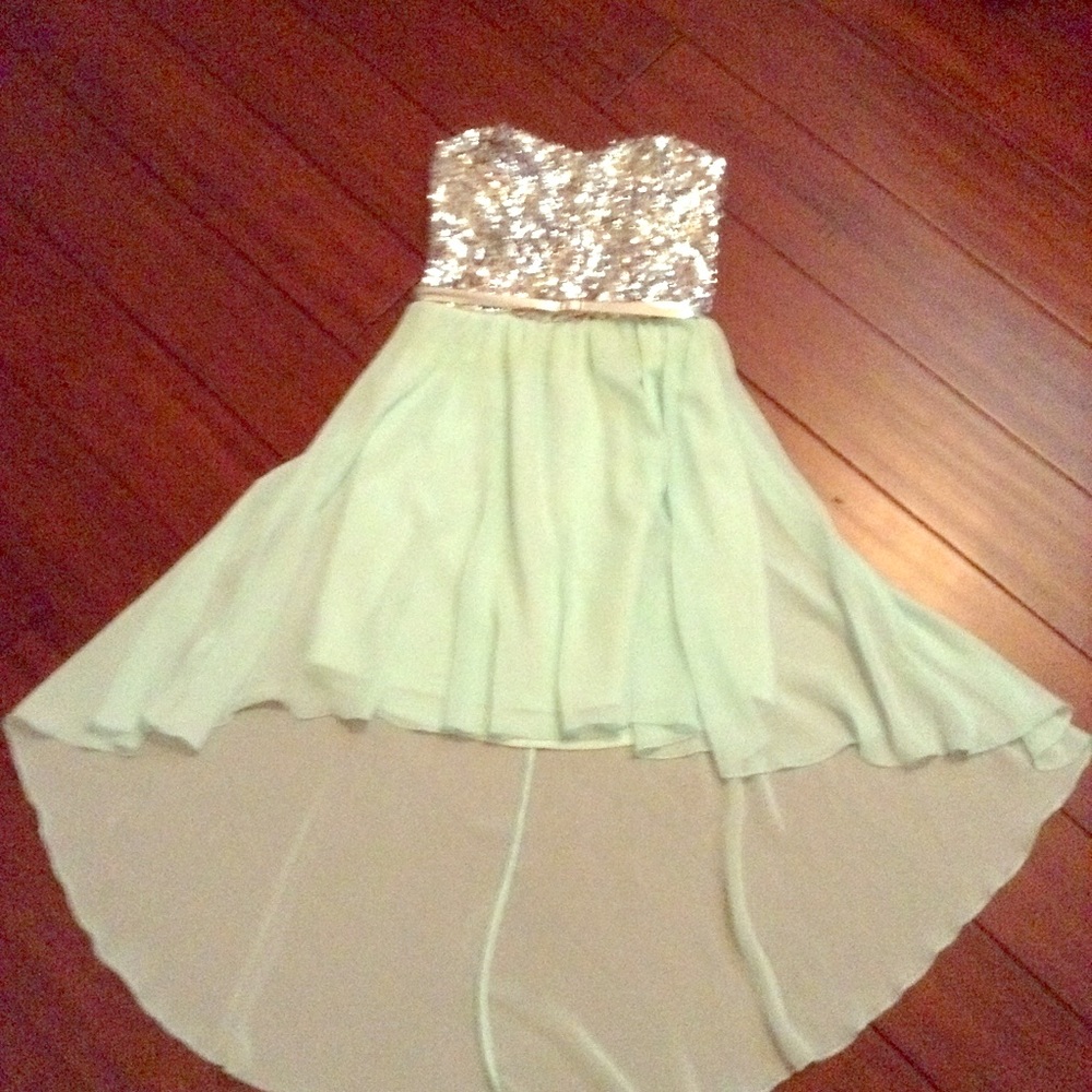Sequined High-Low Dress